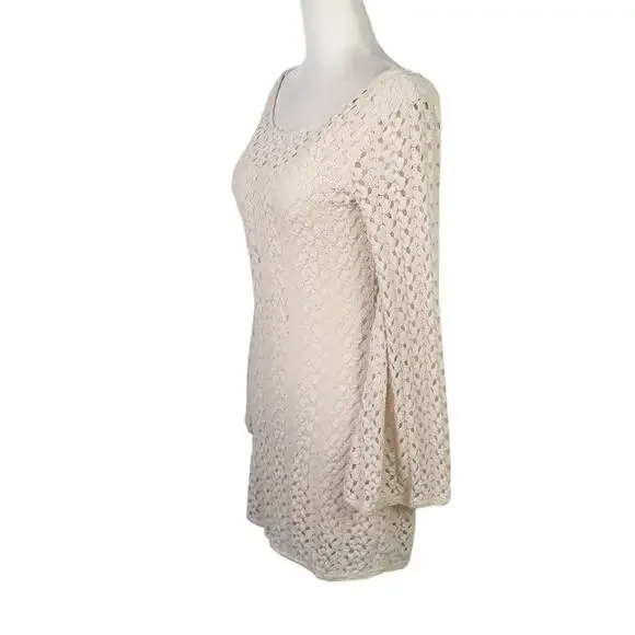 Free People Cream Crochet Mini Dress - Picture 4 of 8